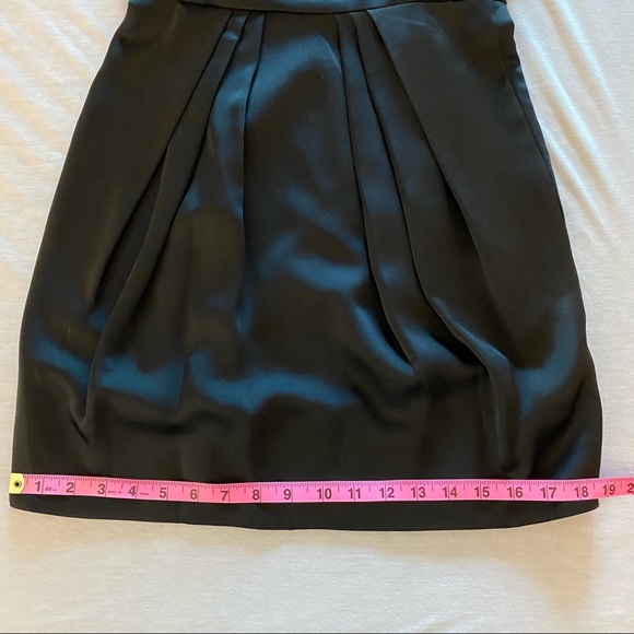 BCBGMaxAzria | Zippered One Shoulder Mini Dress - Black | Size 2 - Picture 14 of 15